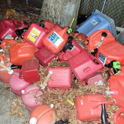 Gas Cans Containers Red Blue Yellow Boat Tanks