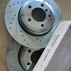 BMW 745Li 745i 02-05 Rear Drill Slot Rotors Ceramic Pads