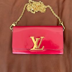Louis Vuitton, Rose, Indien Vernis Luis, Wallet And Chain
