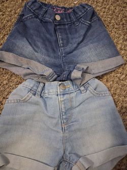 2 Pairs Kids Denim Jean Shorts