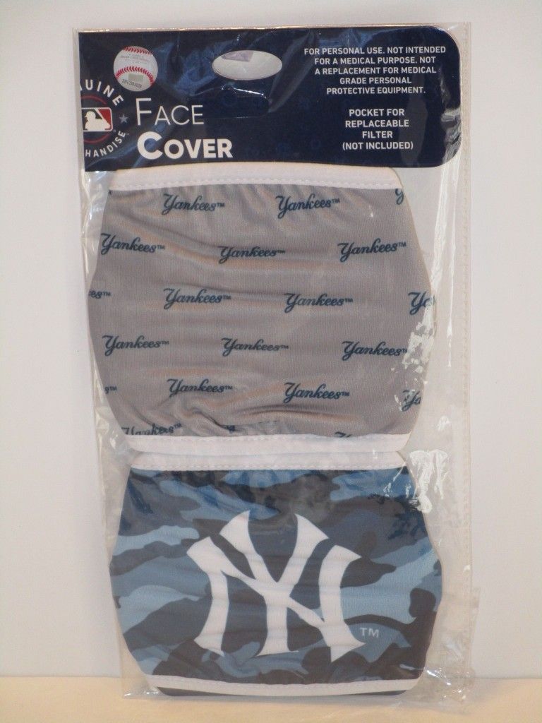 New York Yankees Officially Licensed MLB Genuine Merchandise Washable Face Cover 2 Pack