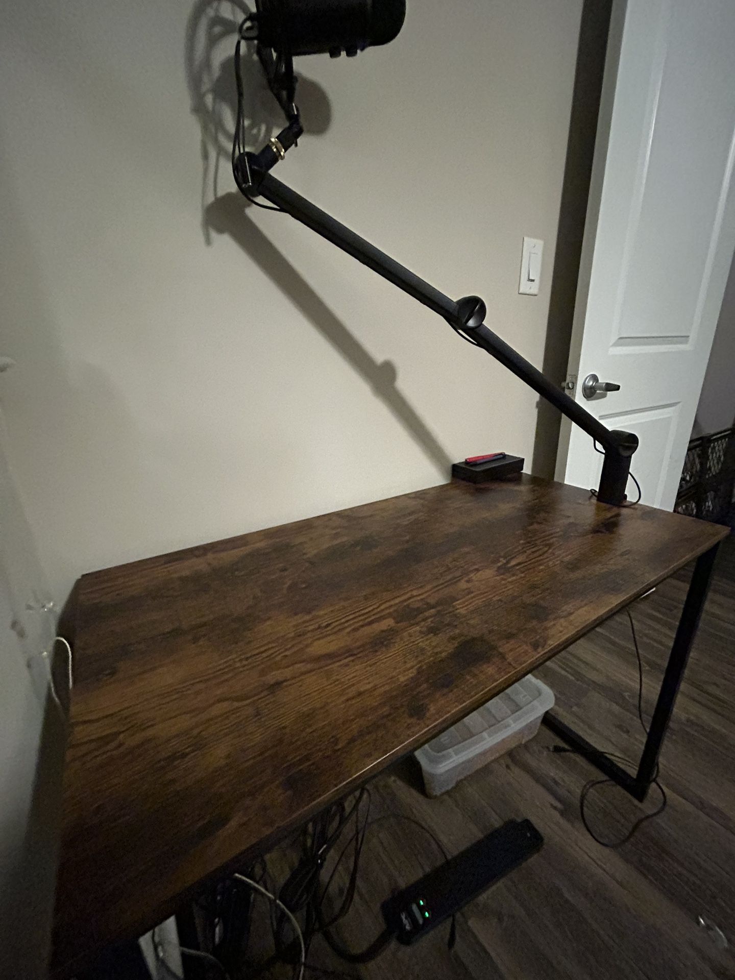 Wooden desk (mic not included)