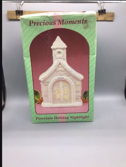 💎Vintage 1980’s 💎 PRECIOUS  MOMENTS  Porcelain Holliday  Nightlight