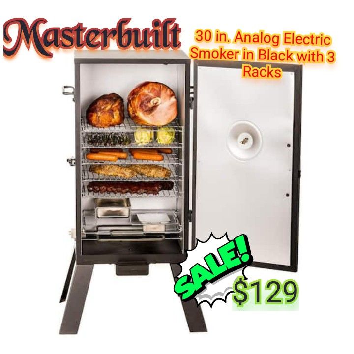 Masterbuilt30 in. Analog Electric Smoker in Black with 3 Racks