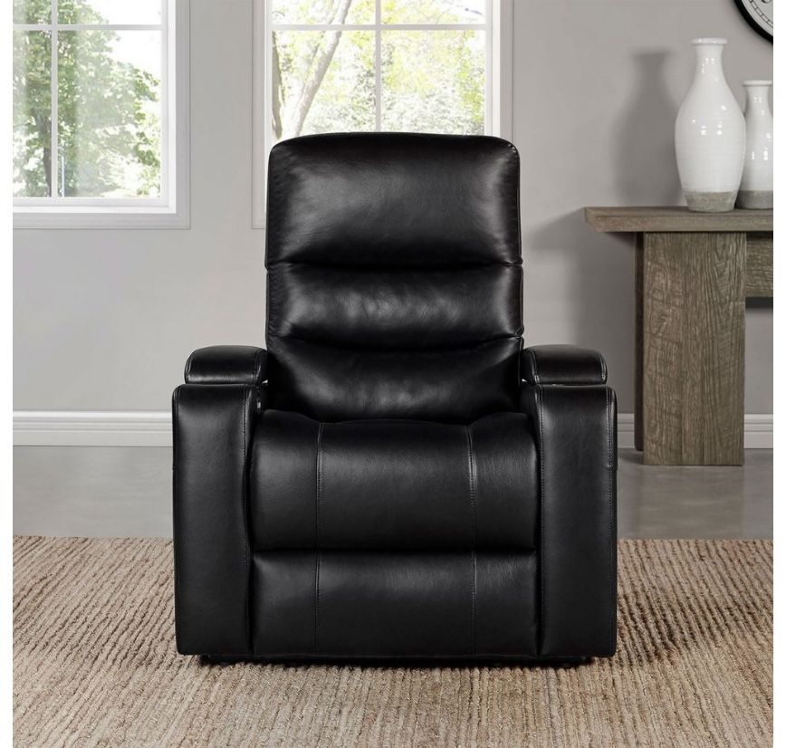 Serta Home Theater Black Power Recliner