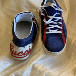 Men's Gucci suede blue sneaker