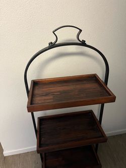 3 Tier Metal & Wood Stand