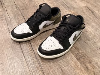Air Jordan 1 Low Black Toe Medium Olive