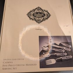 Shannon Crystal by Godinger 24% Lead Crystal Catrina 5-piece serving set