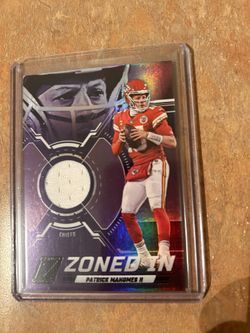2023 Zenith Patrick Mahomes Zoned In Patch Football Card