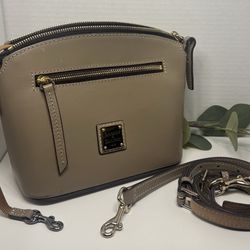 Dooney and Burke taupe beige Crossbody purse