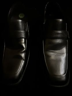 Perry Ellis Mens Black Loafers