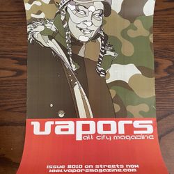 Vintage Vapors magazine promo Poster Kaws Futura 2000 FTC Doze Green David Flores   
