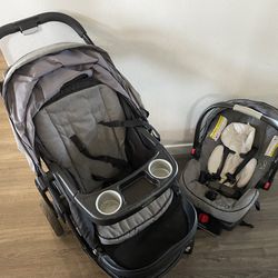 Stroller, Baby Bunting Bag,  Infant Car Seat And 3 Bases