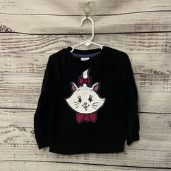 Girls Disney black sweatshirt Marie from Disney's The Aristocats size 4t  