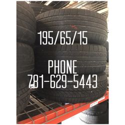 Used Tire For Sale 195/65/15 $35 each free mounting and Balancing