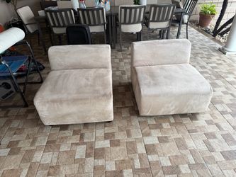 Modular Armless Accent Chairs Set of 2