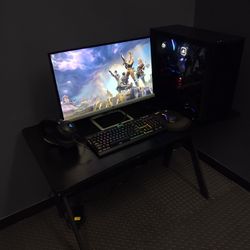 🔥Powerful Gaming PC Setup – i9-9900X / RTX 2080 / 128 GB RAM + 27” HP Monitor + RGB Gear