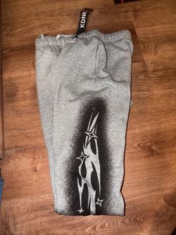 STREETWEAR MEN’S GREY KDNK BRAND SWEATPANTS