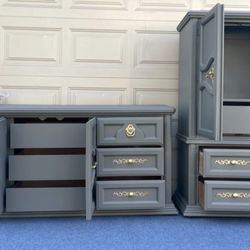 Sun-Mon Sale Beautiful 🥂 Bassett Grey Dresser & Chest 