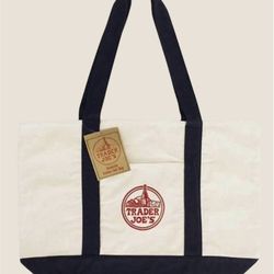 TRADER JOE’s LARGE NAVY TOTE BAGS