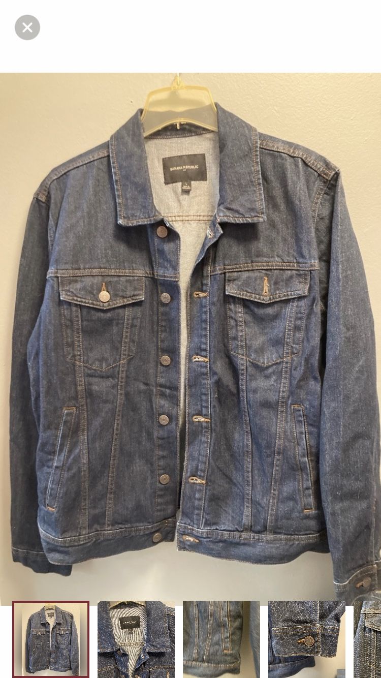 Banana Republic Jean Jacket Men’s Large Like New