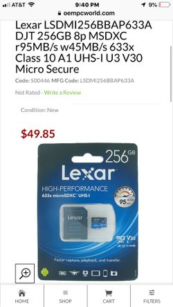 New Lexar 256GB micro secure