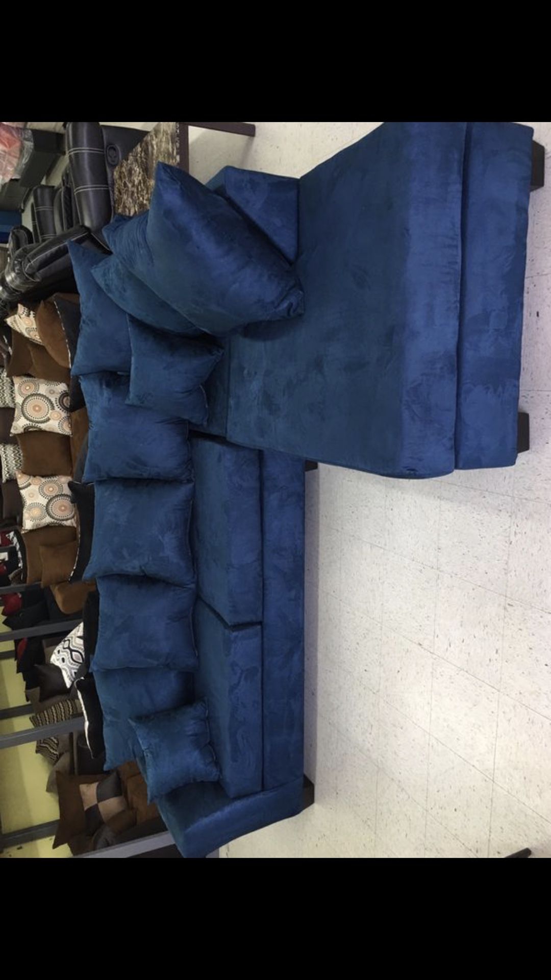 New blue sectional