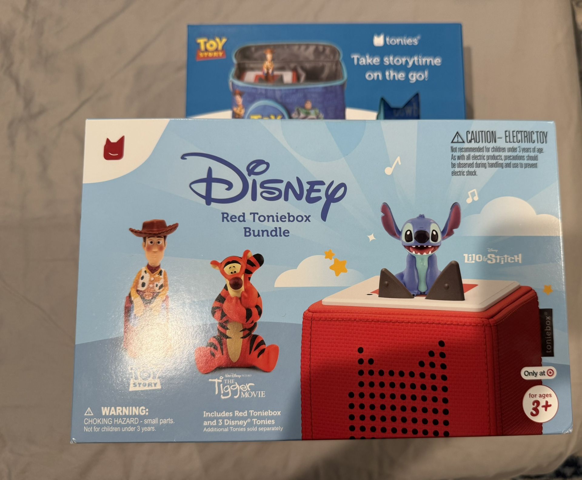 Disney Red Toniebox Bundle And Listen & Go Bag