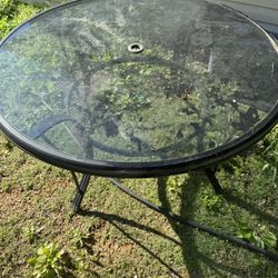 Glass Patio Table 