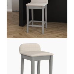 4 Sherlock Upholstered Counter Stools mint condition pet SMOKE kid free home 1 year old, wife changed her mind