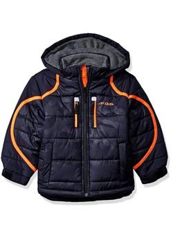 London Fog Boys' Camo Puffer Jacket Navy Sz 5/6