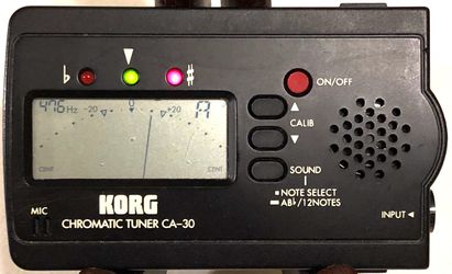 KORG Chromatic Tuner CA-30, a working unit. Comes with batteries.