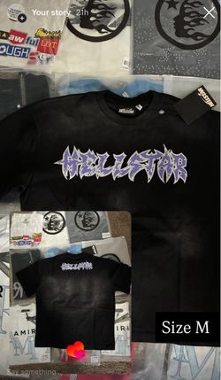 Hellstar Black Graphic T-Shirt Size M