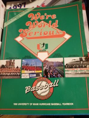 Photo 1990 Miami hurricanes baseball yearbook