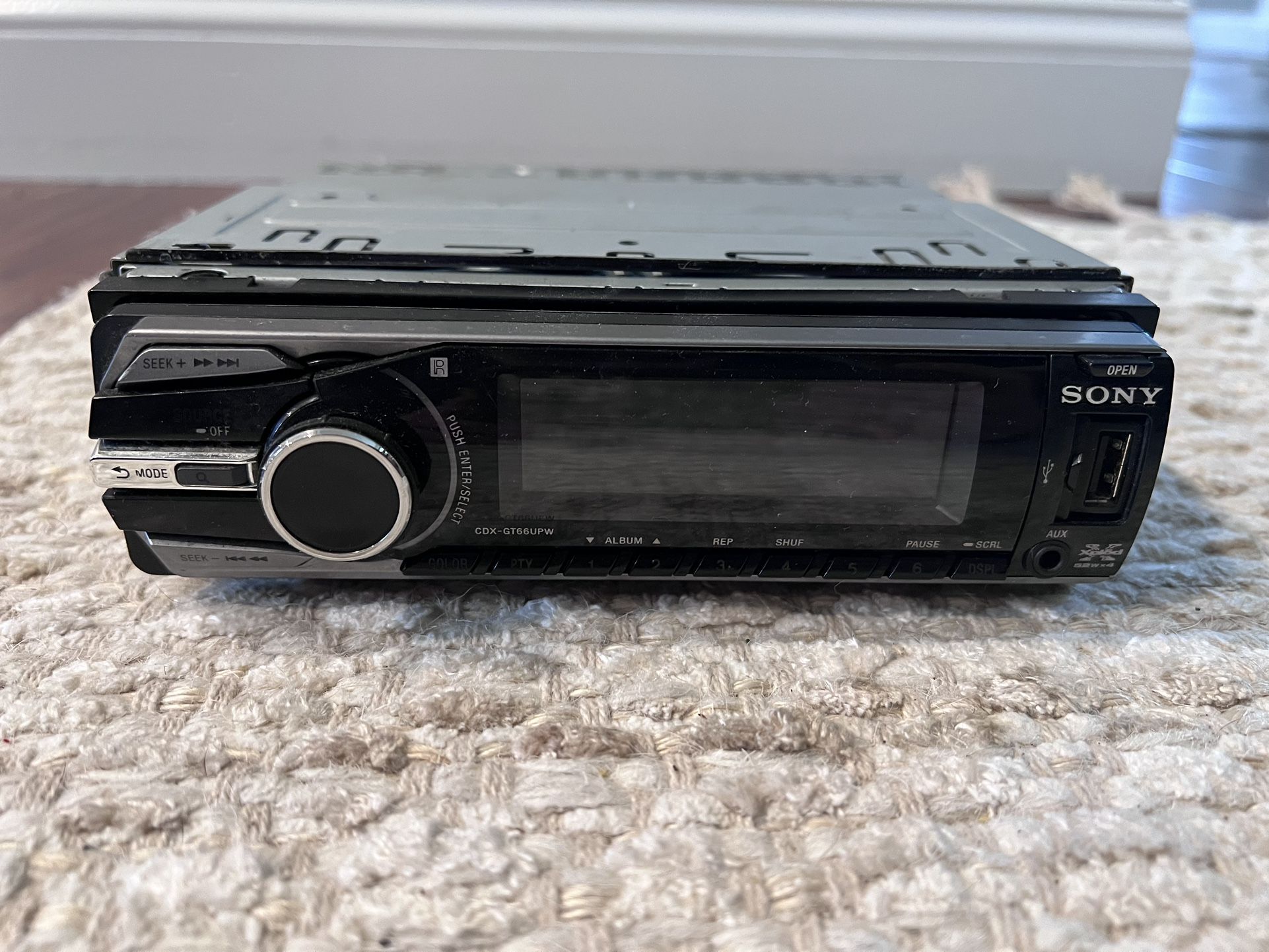 Sony CDX-GT66UPW Single DIN In-Dash CD Player - Car Stereo Receiver