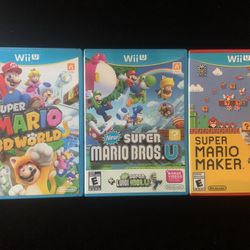 Nintendo Wii U Game Lot of 3(SUPER MARIO 3D NEW SUPER MARIO U SUPER MARIO MAKER)