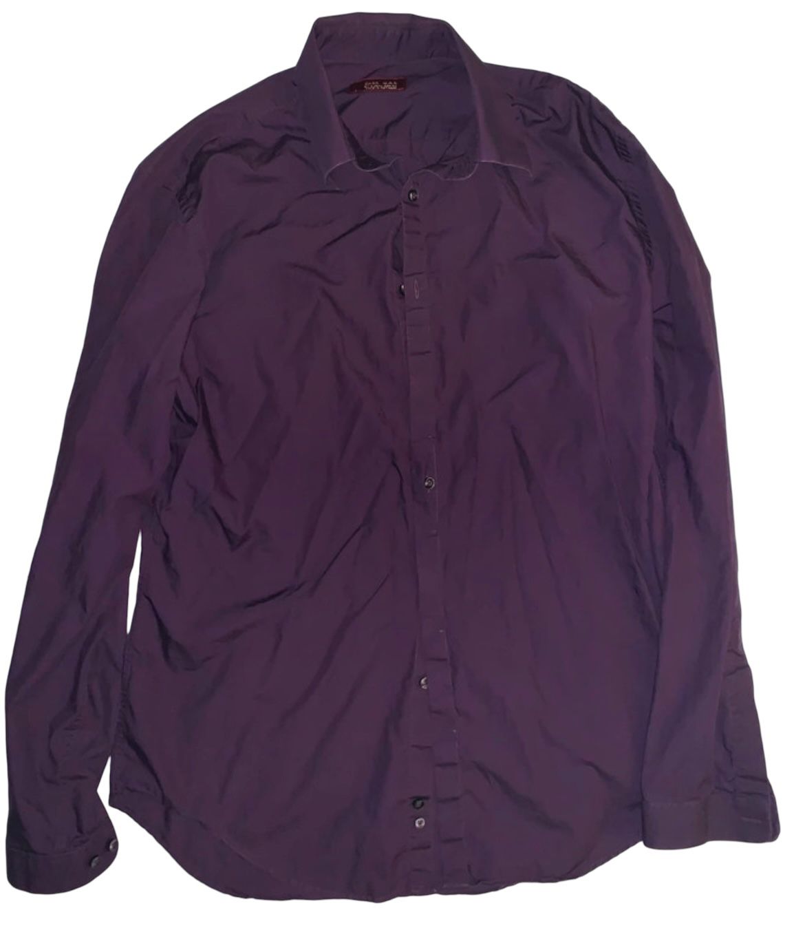 Zara Man Button Up Long Sleeve Purple Dress Shirt Size Large