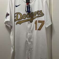Los Angeles Dodgers Nike Elite Shoei Ohtani Gold Collection Jersey 52/XXL 💯% Authentic Brand New 