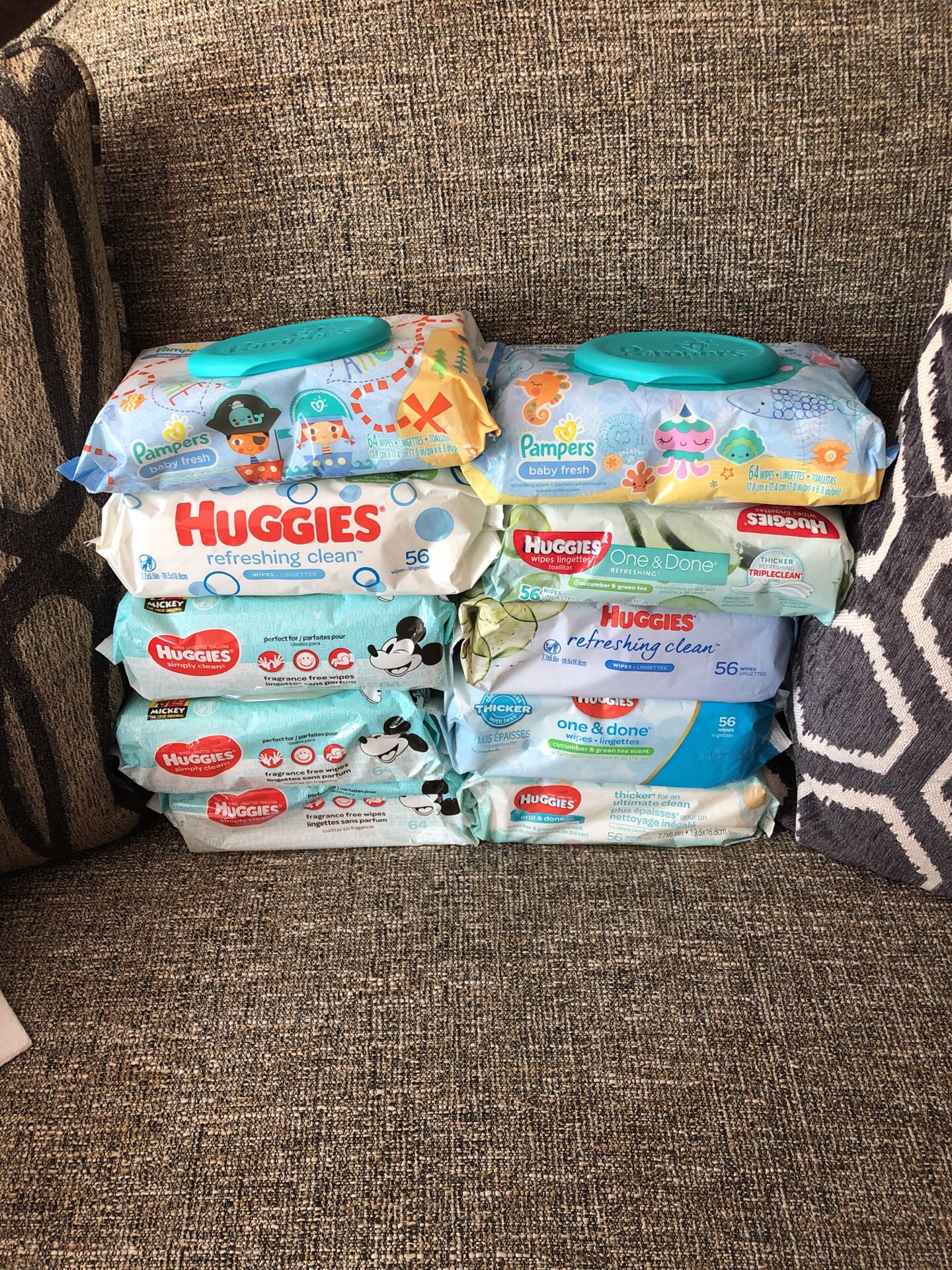 Not available Huggies & Pampers wipes& Please see all the pictures and the y