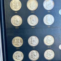 BU Franklin Half Dollar Complete Set (1948–1963) – 35 Coins – 90% Silver