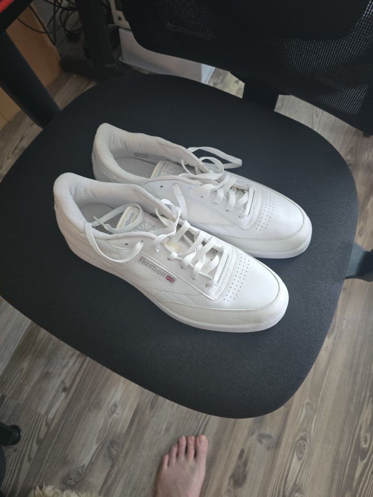 White Reeboks Size 12