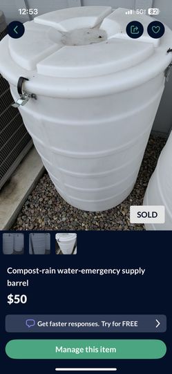 Compost-rain water-emergency supply barrel
