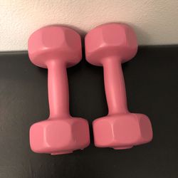 Womens Health Dumbbell Weights 2,5 Pound Neon Pink Pair Set of 2
