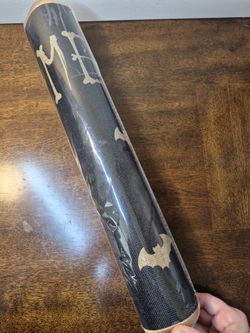 17x29 Indoor Outdoor Mat Halloween Skull Bats Brown Tan Non-Slip NEW