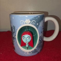 NIGHTMARE BEFORE CHRISTMAS Santa Jack & Sally COFFEE MUG With 3D Spinning Head