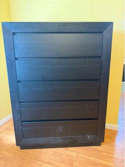 Wood Dresser(Black)