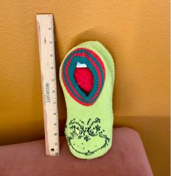 CHRISTMAS GRINCH BIG FACE KNIT SLIPPER SOCKS (50% OFF SALE)