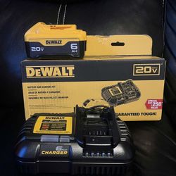Dewalt 20V MAX Lithium-Ion 6.0 Ah Battery and Charger