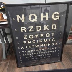 Restoration Hardware Vintage Eye Chart Decor